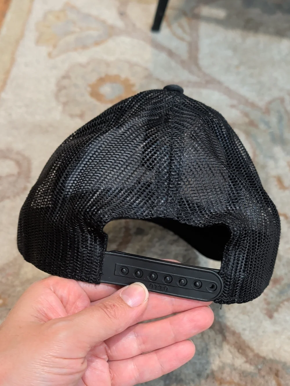 EREWHON Black Mesh 6 Panel Trucker Dad Hat